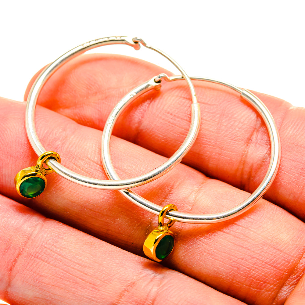 Green Onyx Earrings handcrafted by Anasilvercos - EARR412917