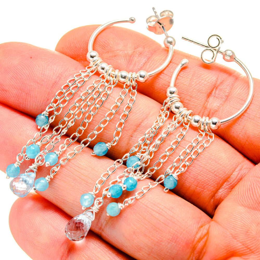 Blue Topaz Earrings handcrafted by Anasilvercos - EARR412925
