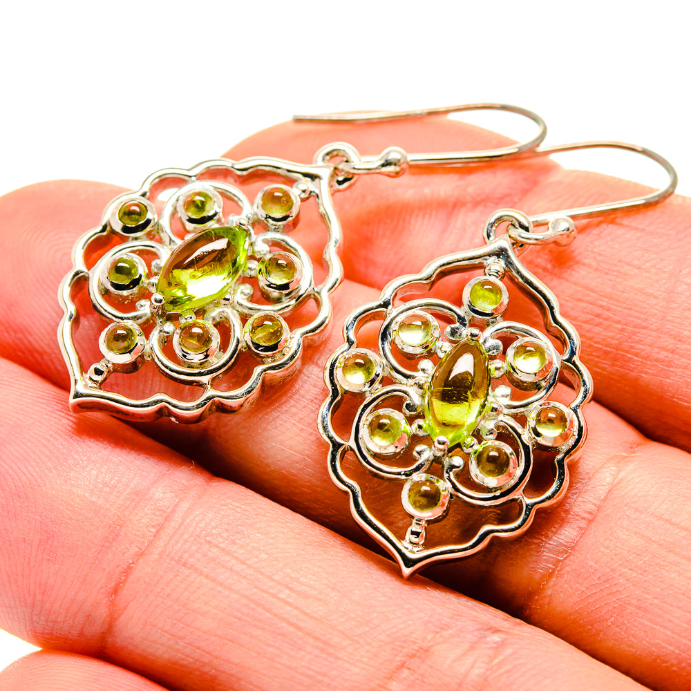 Peridot Earrings handcrafted by Anasilvercos - EARR412928