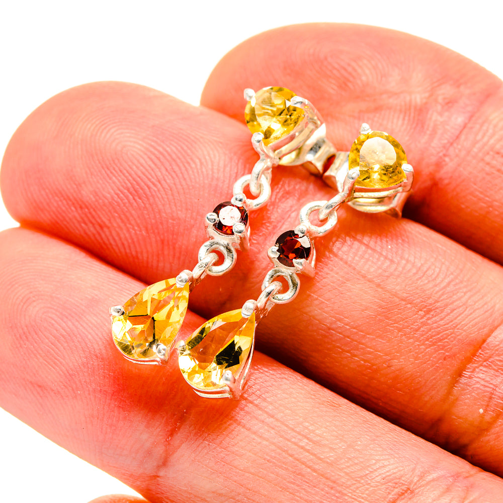 Citrine Earrings handcrafted by Anasilvercos - EARR412946