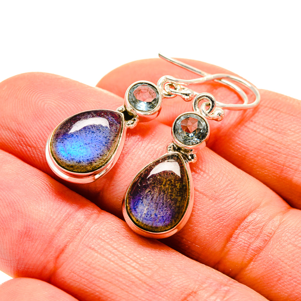 Labradorite Earrings handcrafted by Anasilvercos - EARR412974