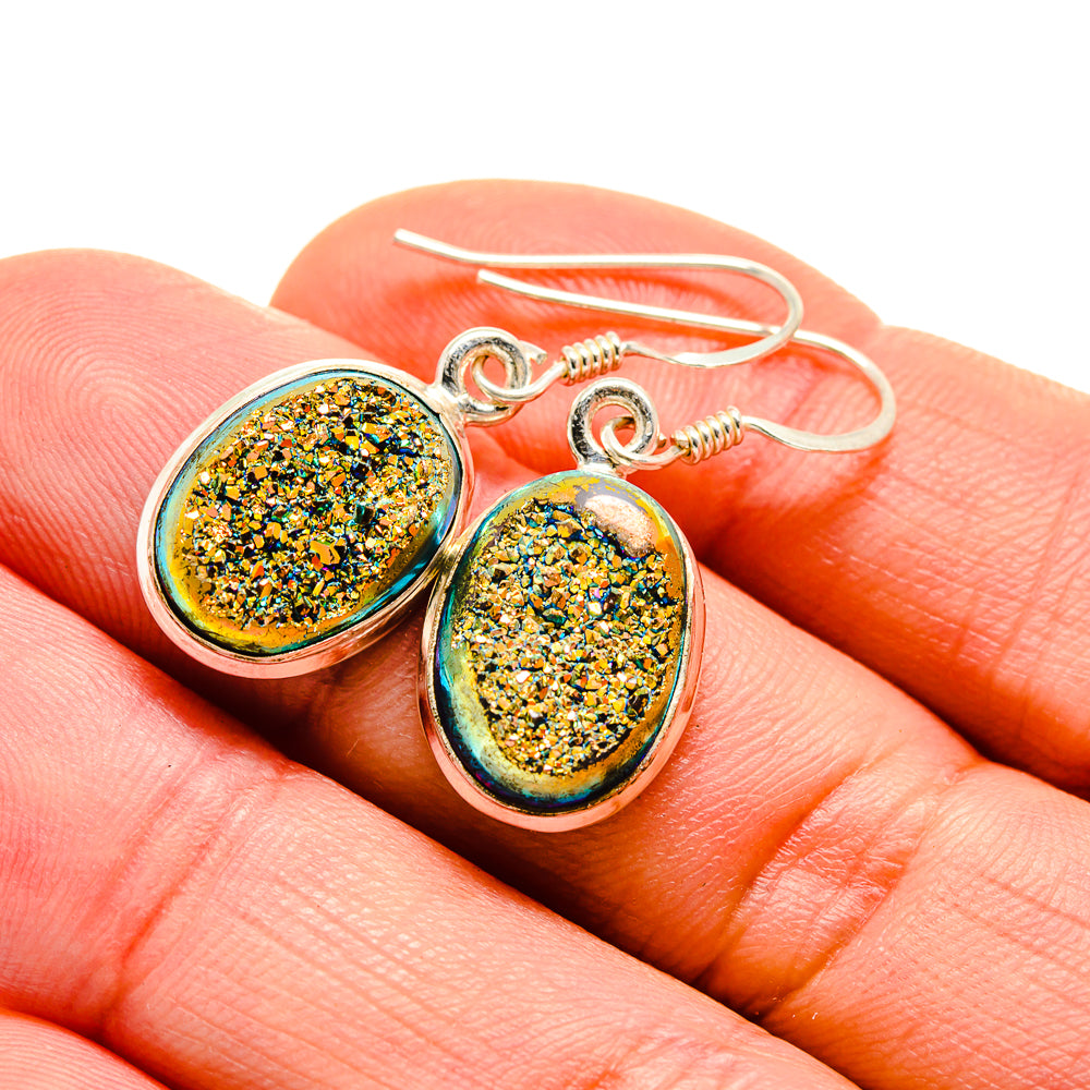 Titanium Druzy Earrings handcrafted by Anasilvercos - EARR412984