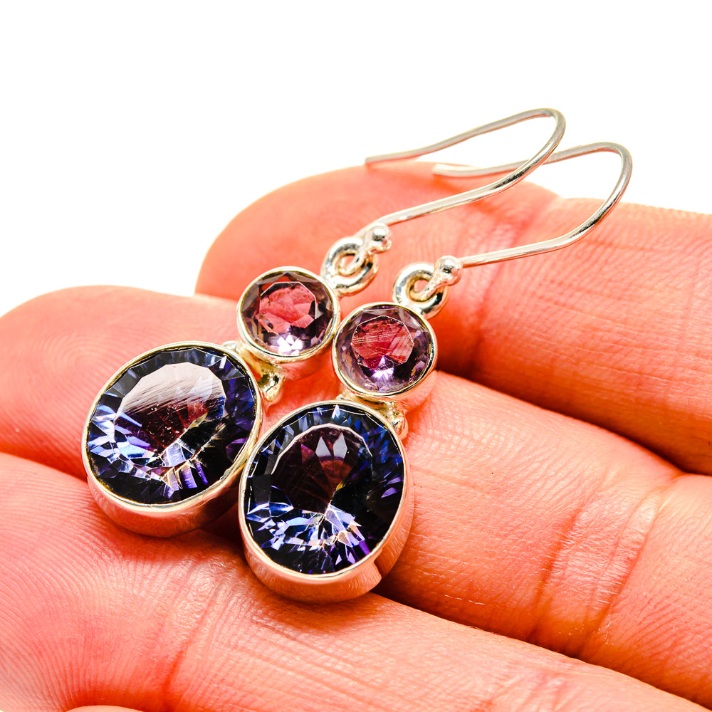 Blue Mystic Topaz Earrings handcrafted by Anasilvercos - EARR412995
