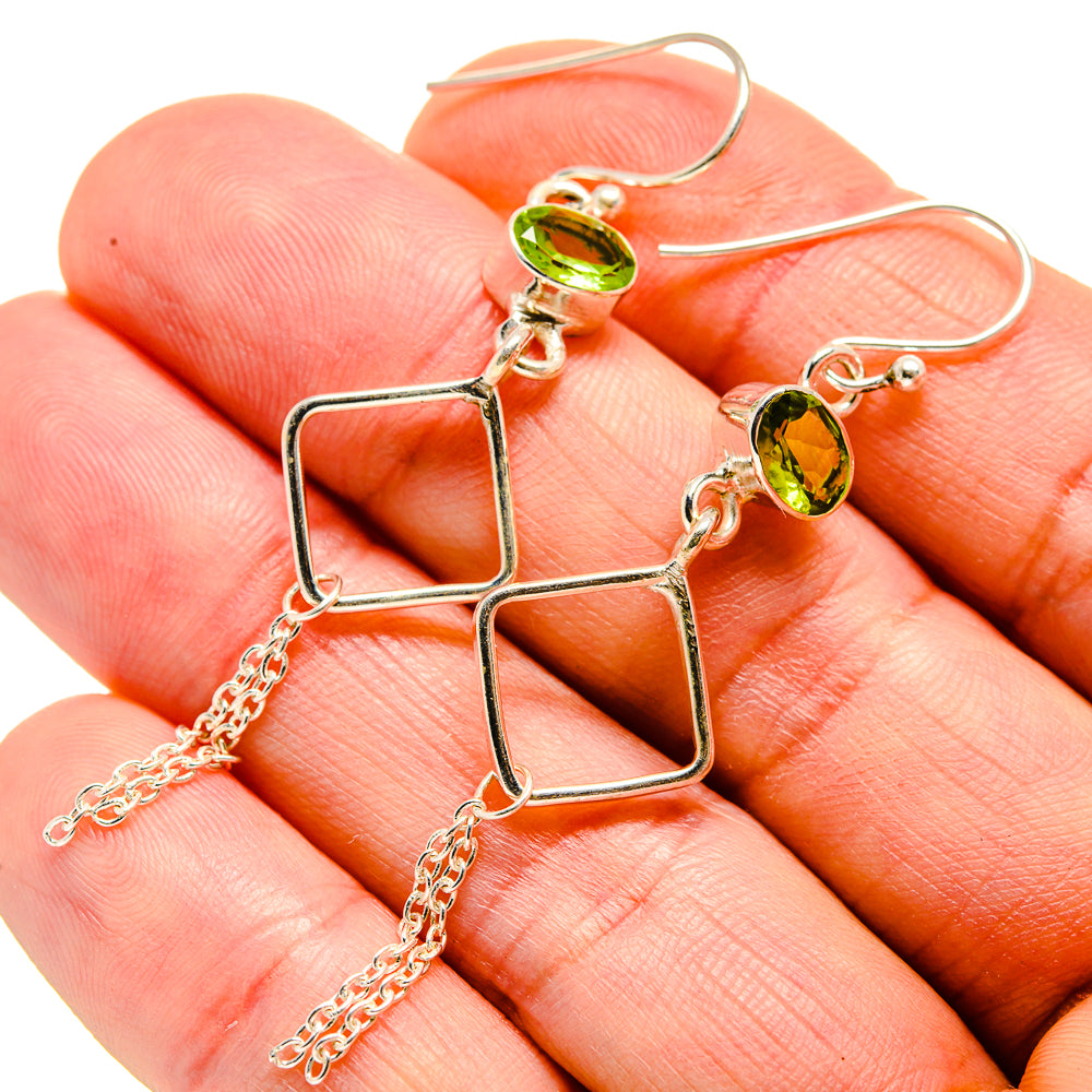 Peridot Earrings handcrafted by Anasilvercos - EARR413011