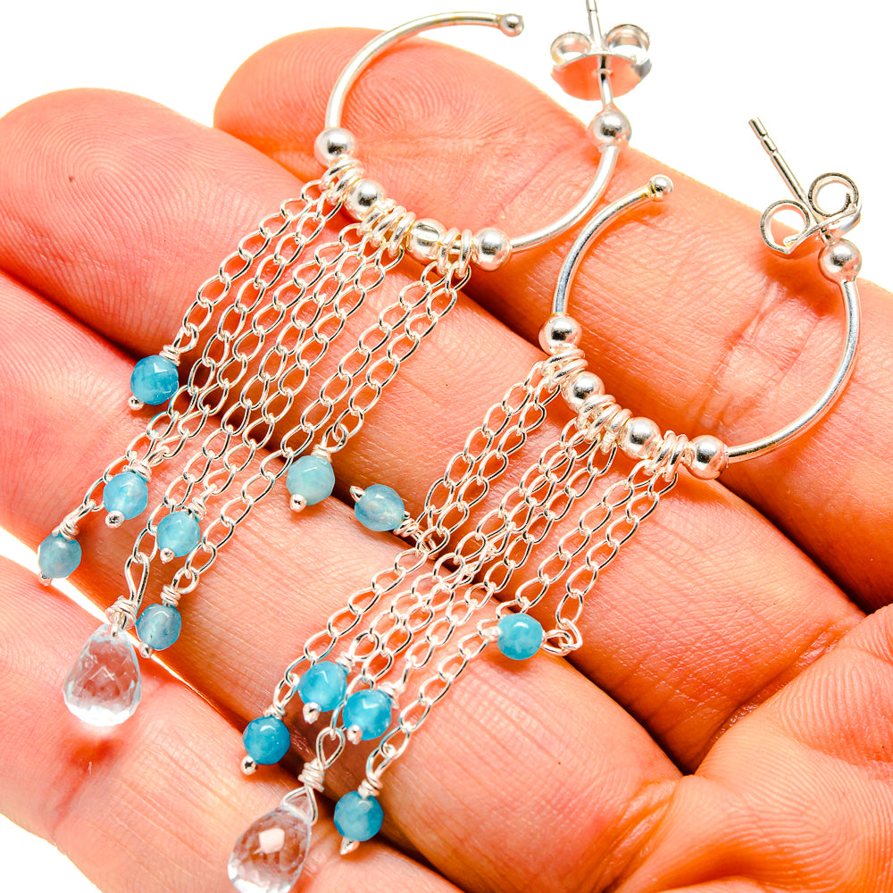 Blue Topaz Earrings handcrafted by Anasilvercos - EARR413016