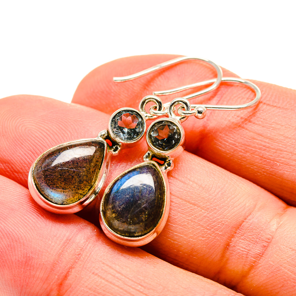 Labradorite Earrings handcrafted by Anasilvercos - EARR413038