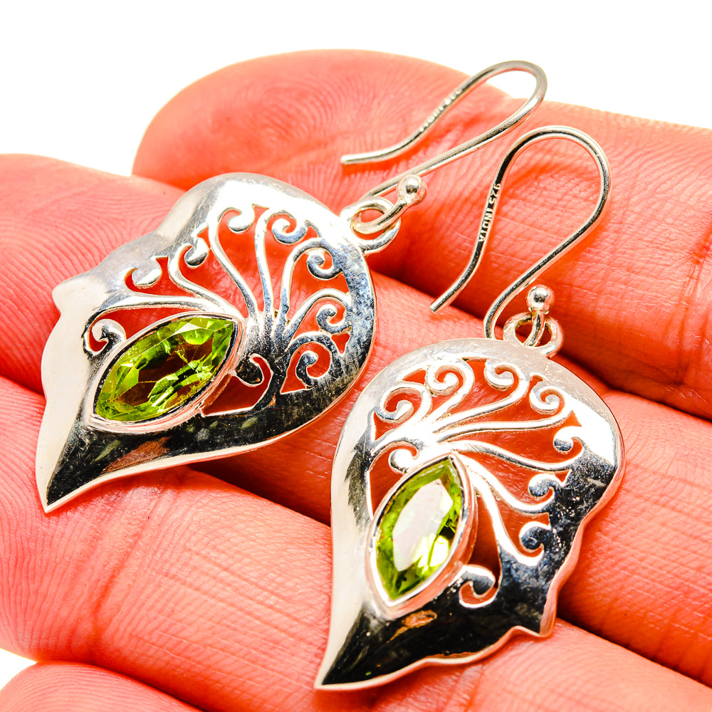 Peridot Earrings handcrafted by Anasilvercos - EARR413059