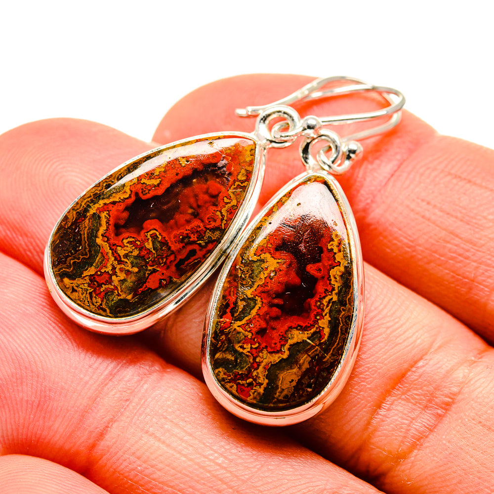 Moroccan Agate Earrings handcrafted by Anasilvercos - EARR413071