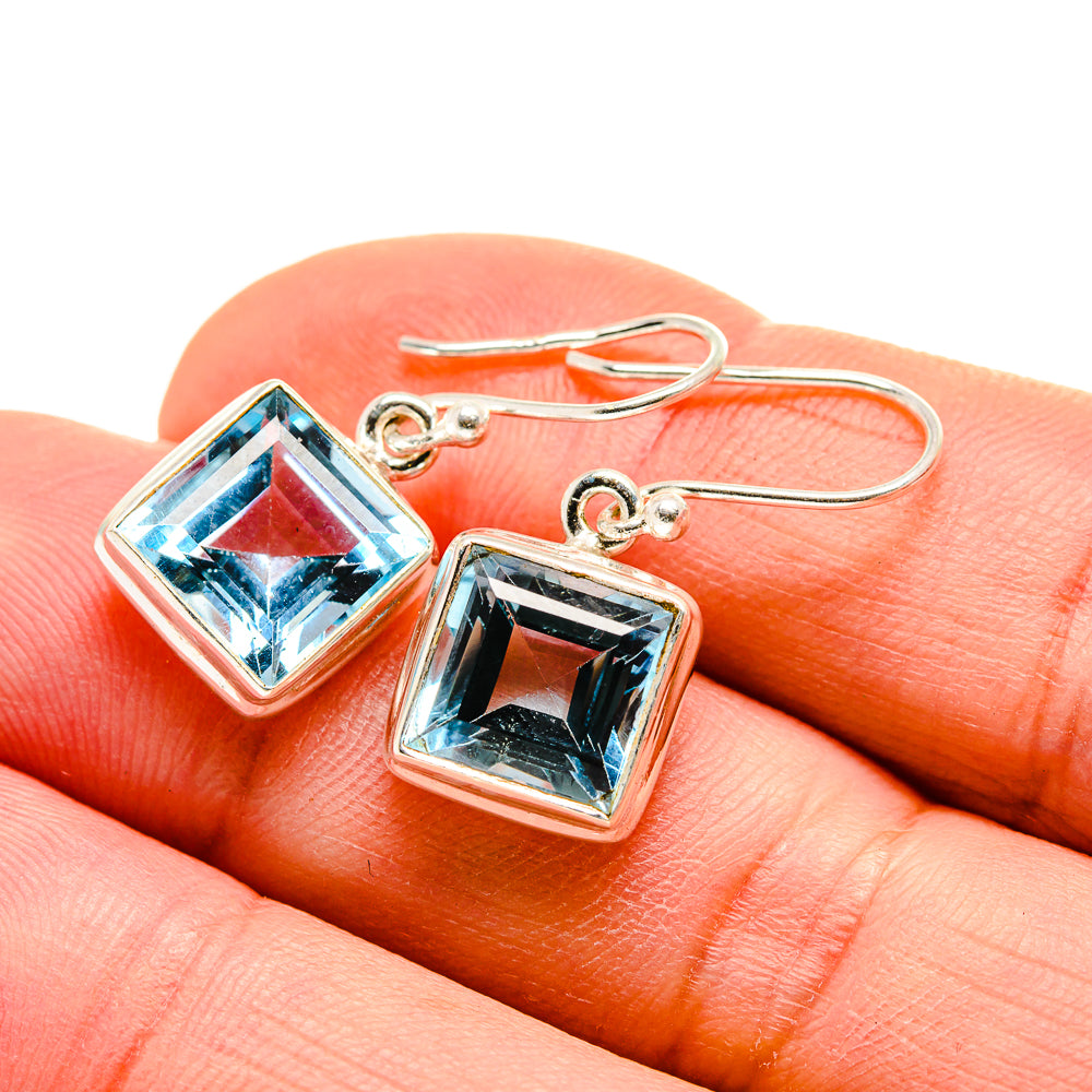 Blue Topaz Earrings handcrafted by Anasilvercos - EARR413083