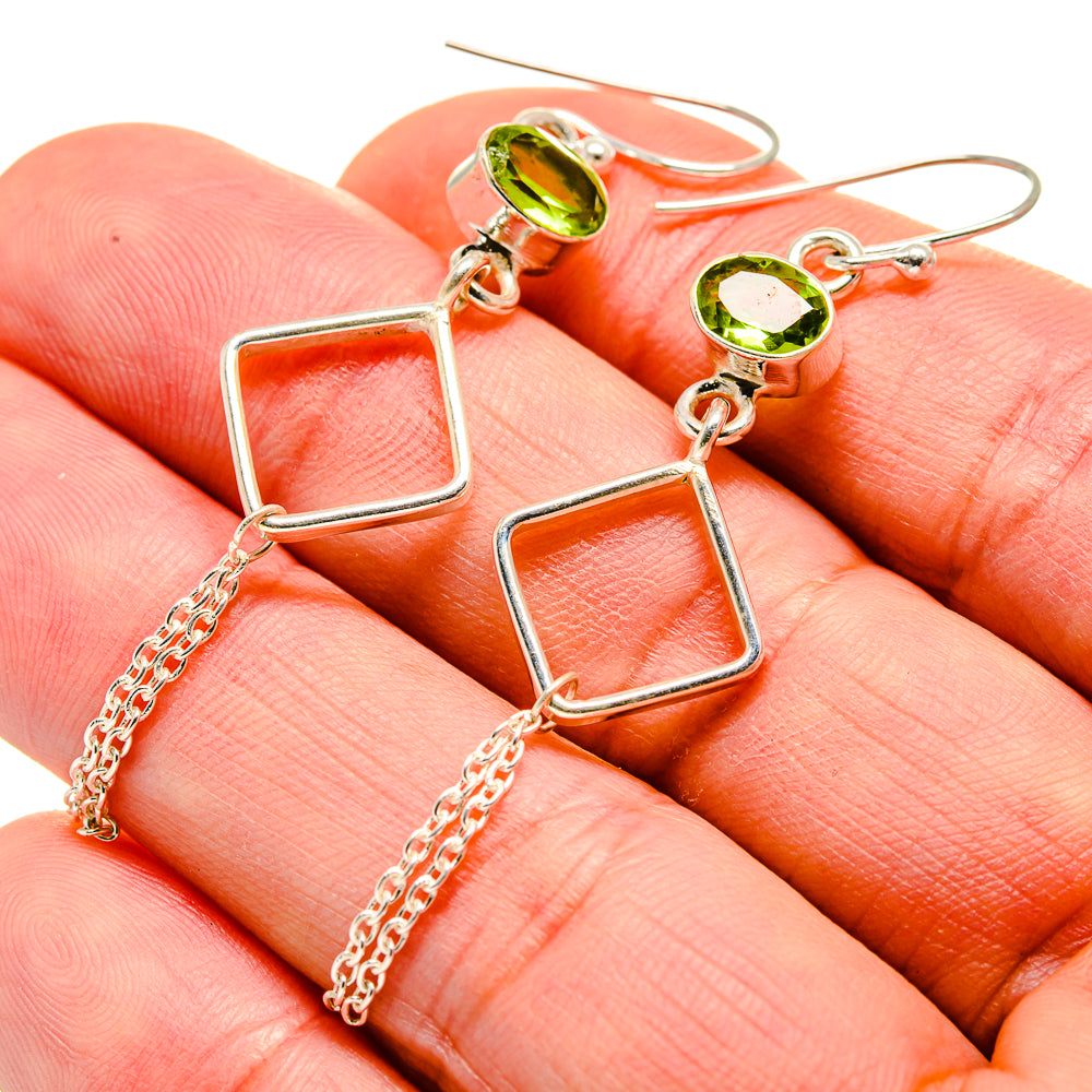 Peridot Earrings handcrafted by Anasilvercos - EARR413084