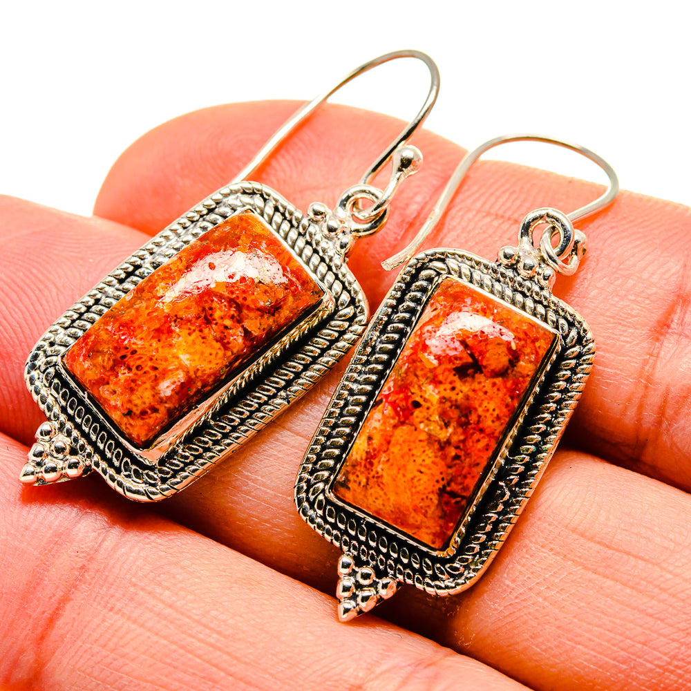 Sponge Coral Earrings handcrafted by Anasilvercos - EARR413093