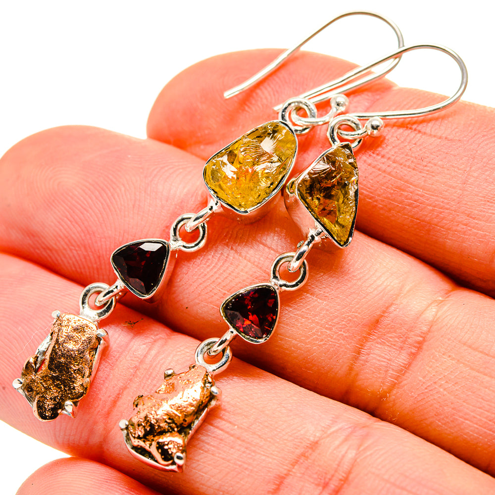 Pyrite Agate Earrings handcrafted by Anasilvercos - EARR413095