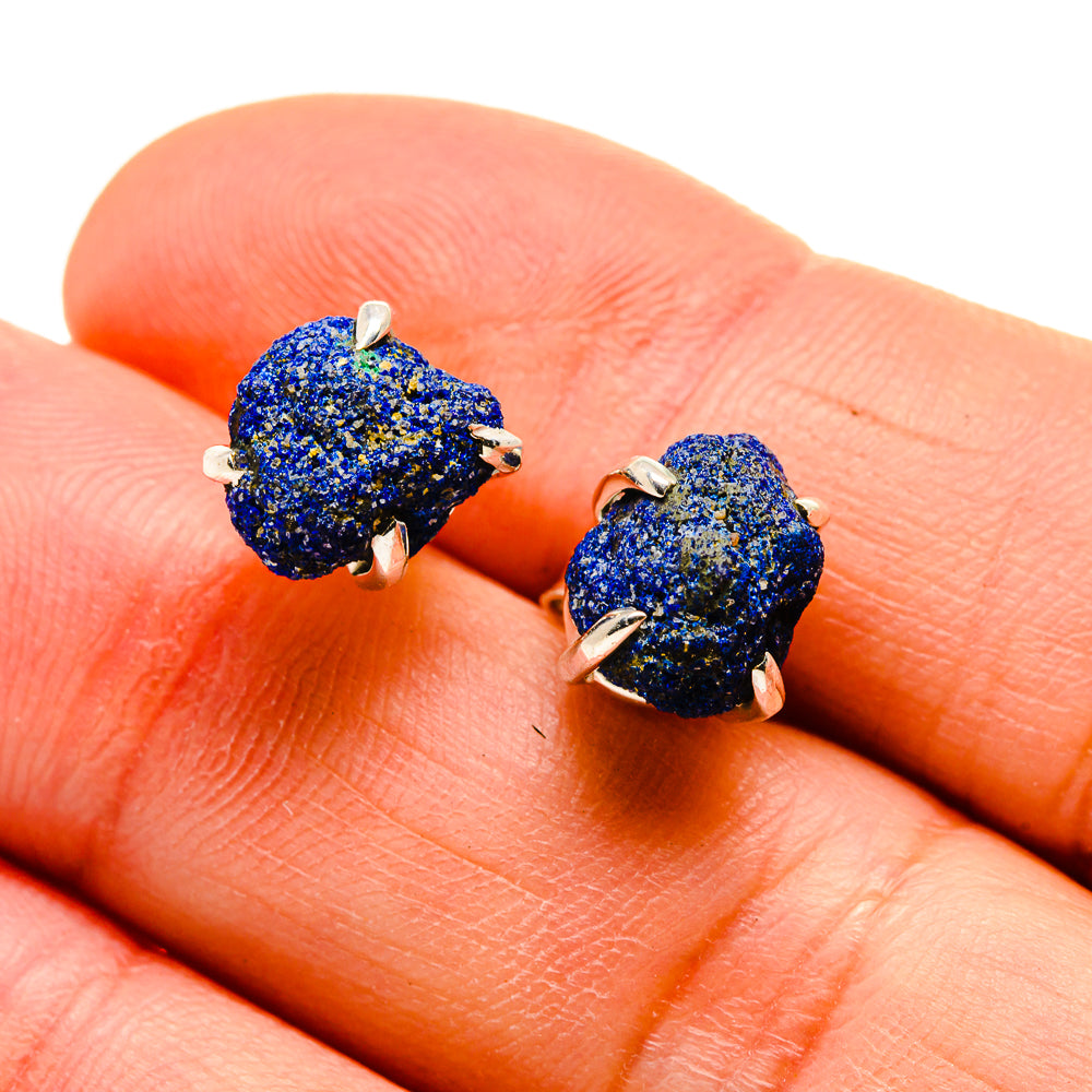 Azurite Earrings handcrafted by Anasilvercos - EARR413103