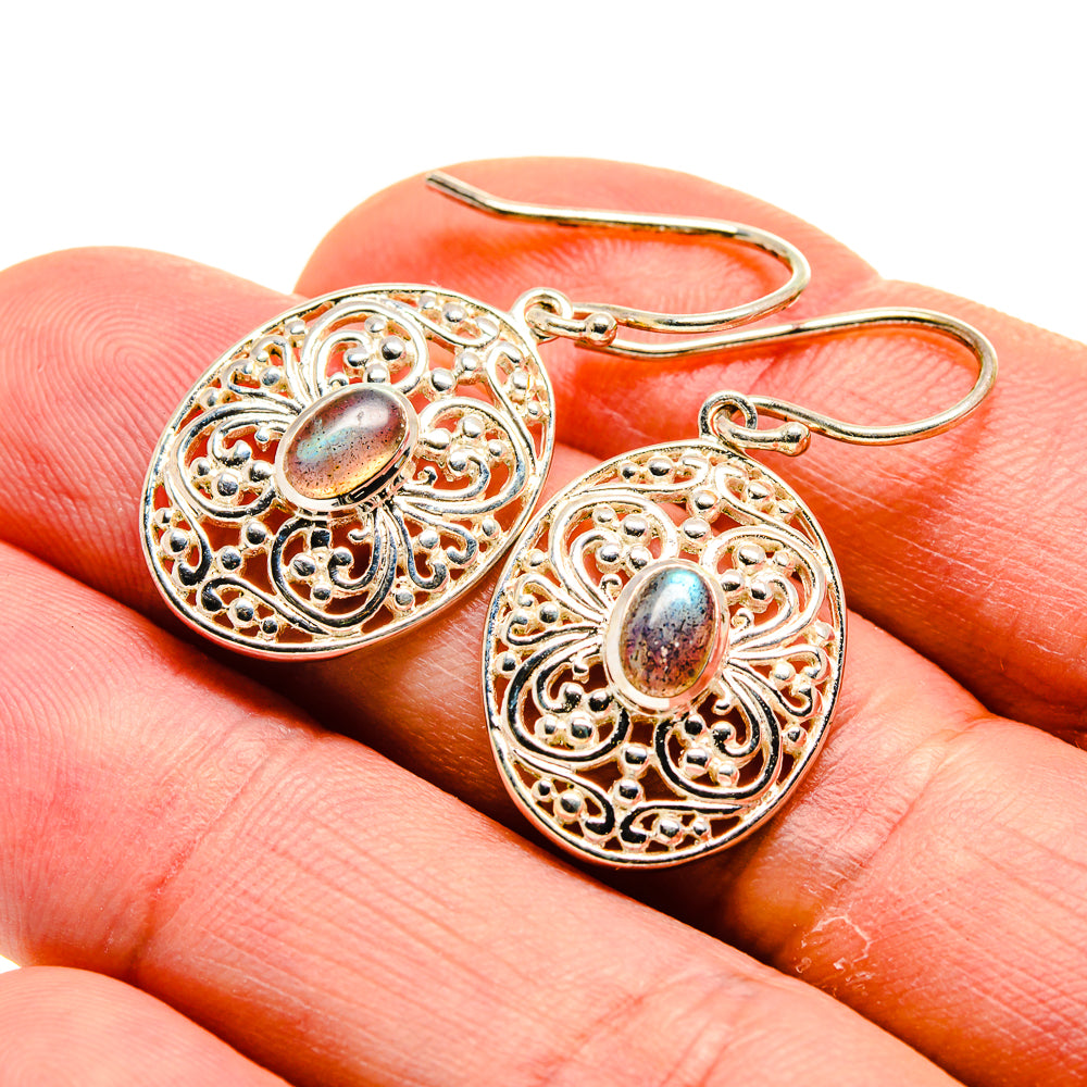 Labradorite Earrings handcrafted by Anasilvercos - EARR413115