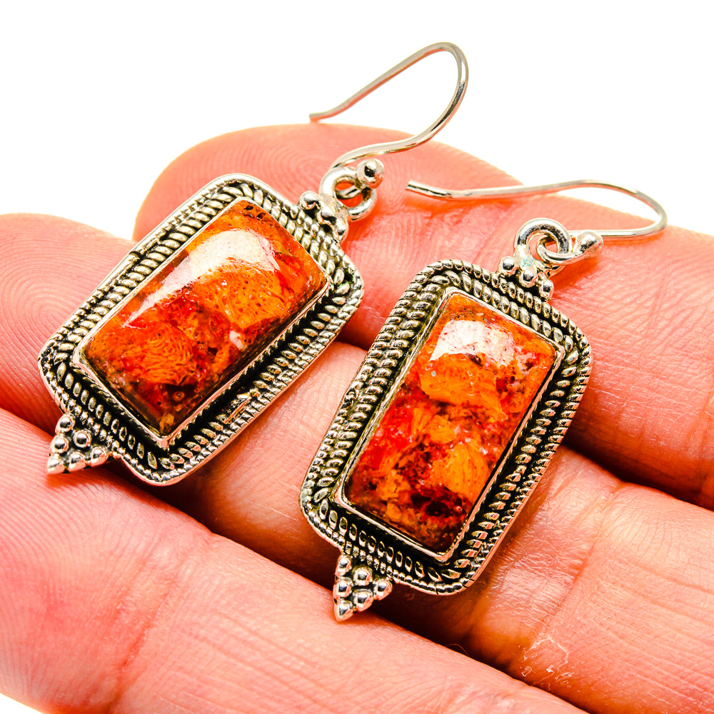 Sponge Coral Earrings handcrafted by Anasilvercos - EARR413122