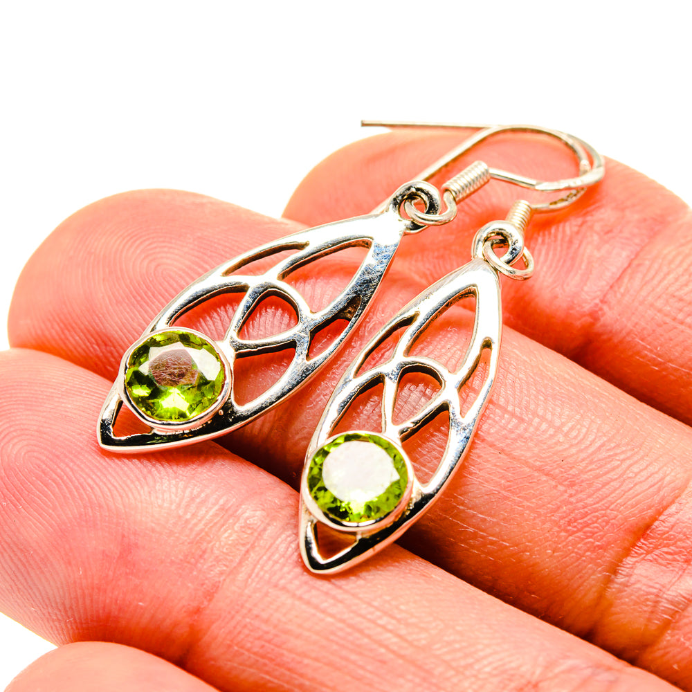 Peridot Earrings handcrafted by Anasilvercos - EARR413128