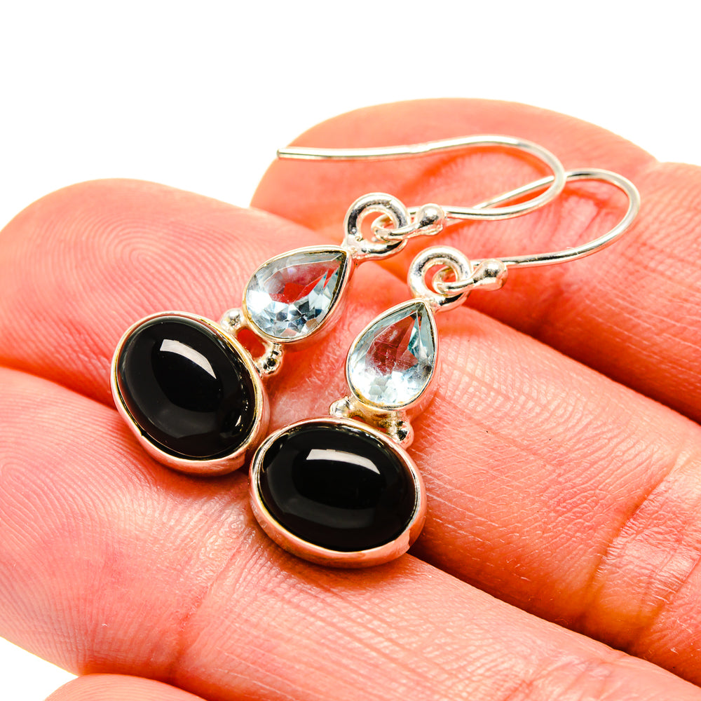 Black Onyx Earrings handcrafted by Anasilvercos - EARR413131