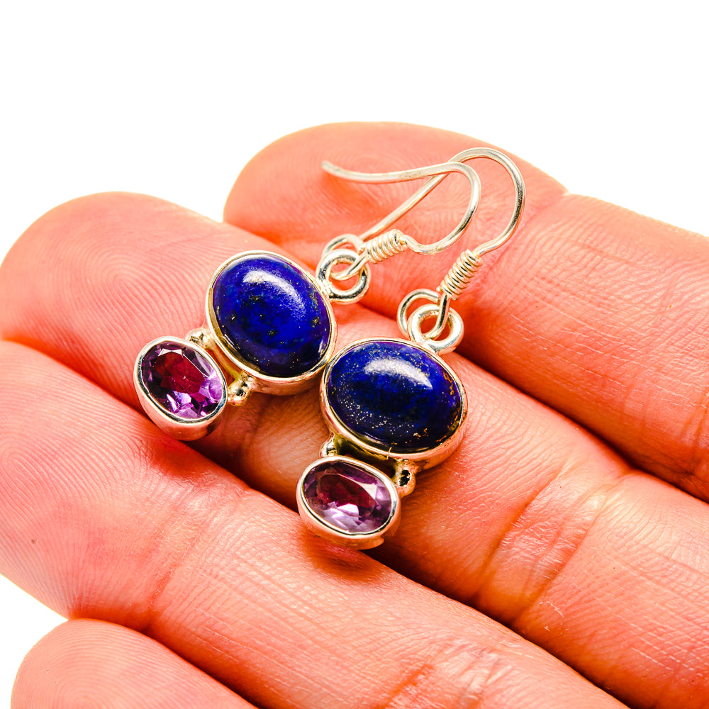 Lapis Lazuli Earrings handcrafted by Anasilvercos - EARR413142