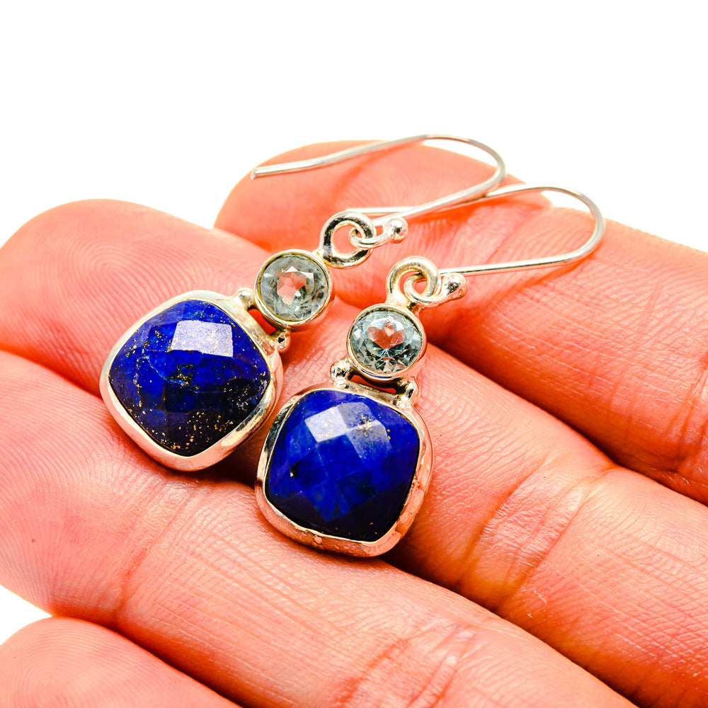 Lapis Lazuli Earrings handcrafted by Anasilvercos - EARR413143
