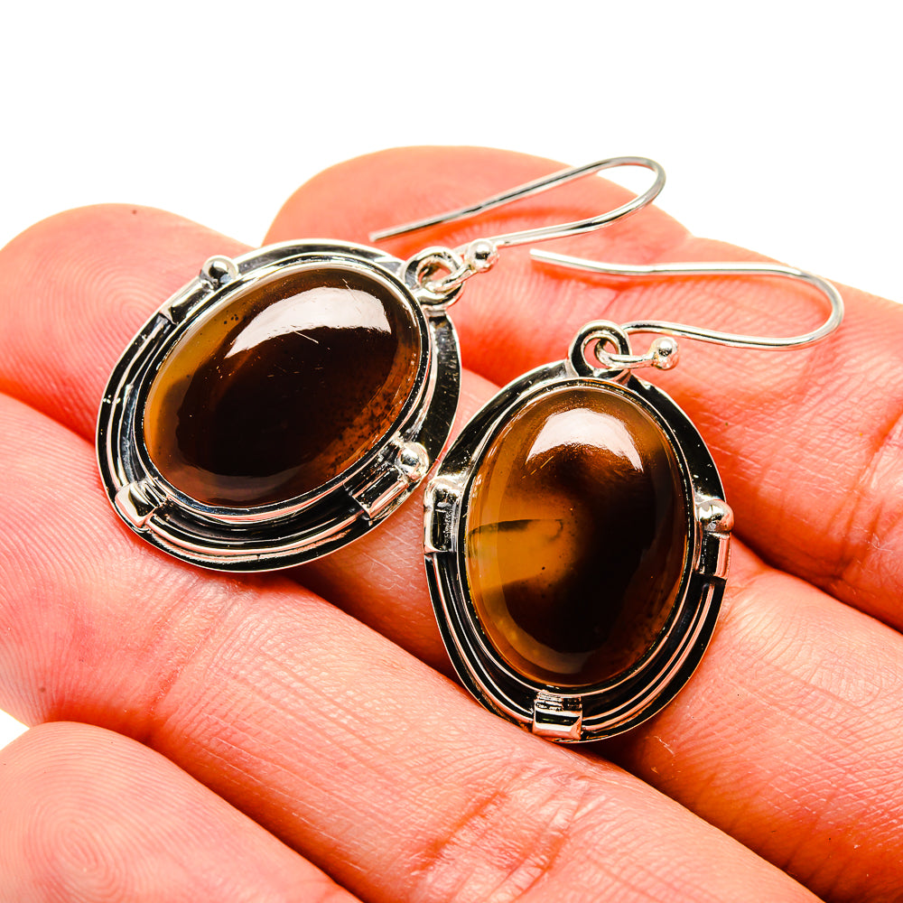 Botswana Agate Earrings handcrafted by Anasilvercos - EARR413148