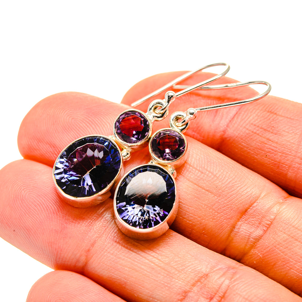 Blue Mystic Topaz Earrings handcrafted by Anasilvercos - EARR413150