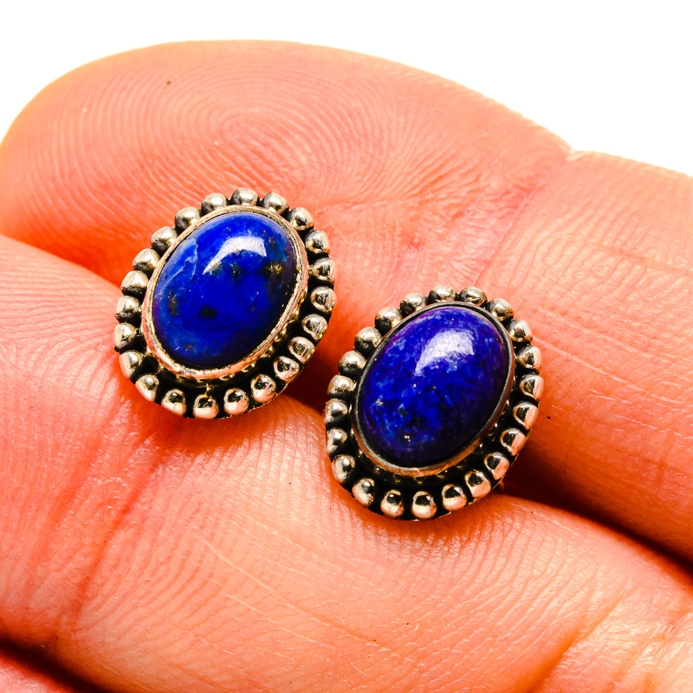 Lapis Lazuli Earrings handcrafted by Anasilvercos - EARR413166