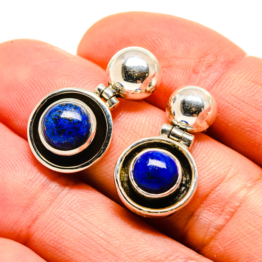 Lapis Lazuli Earrings handcrafted by Anasilvercos - EARR413169