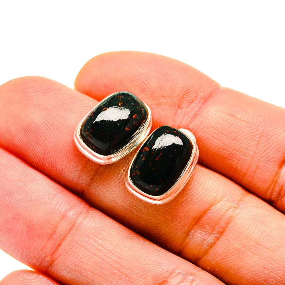 Bloodstone Earrings handcrafted by Anasilvercos - EARR413180