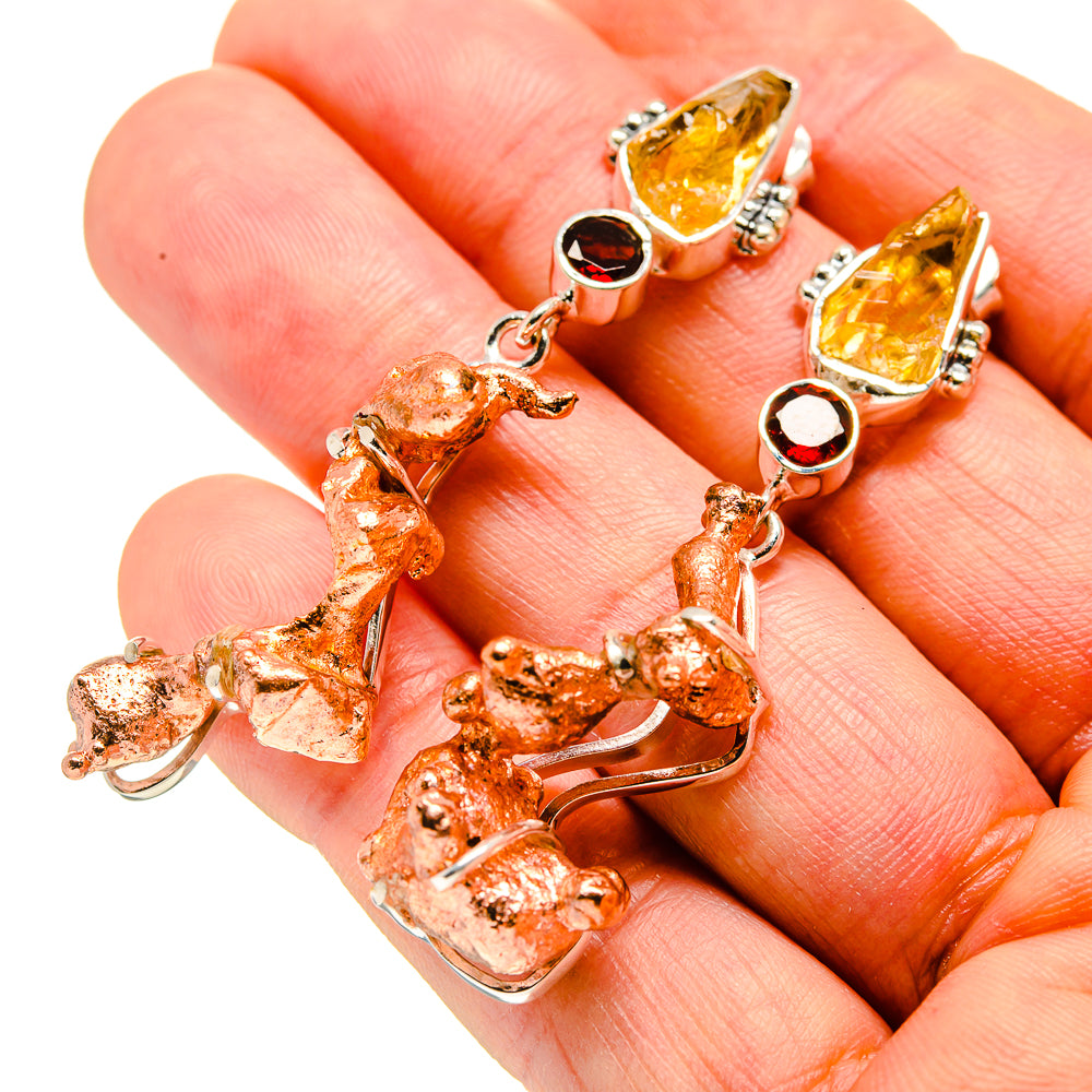 Splash Copper Earrings handcrafted by Anasilvercos - EARR413190