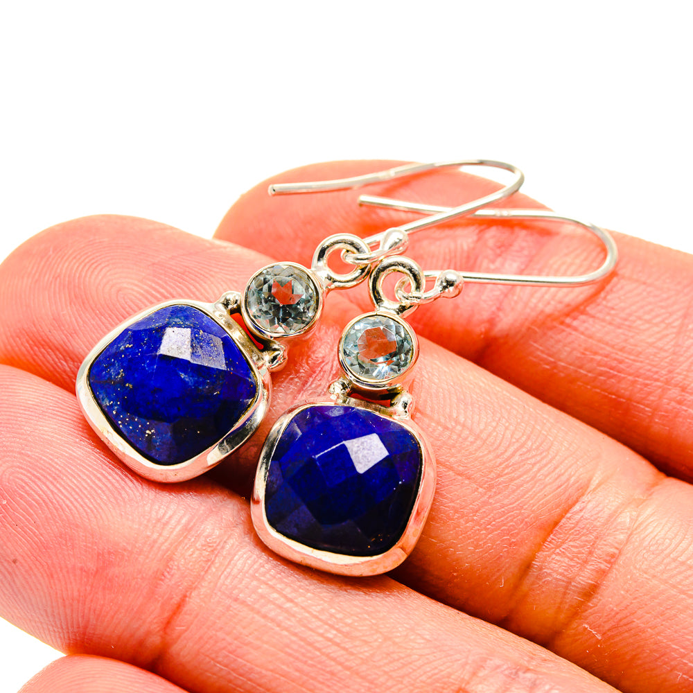 Lapis Lazuli Earrings handcrafted by Anasilvercos - EARR413194