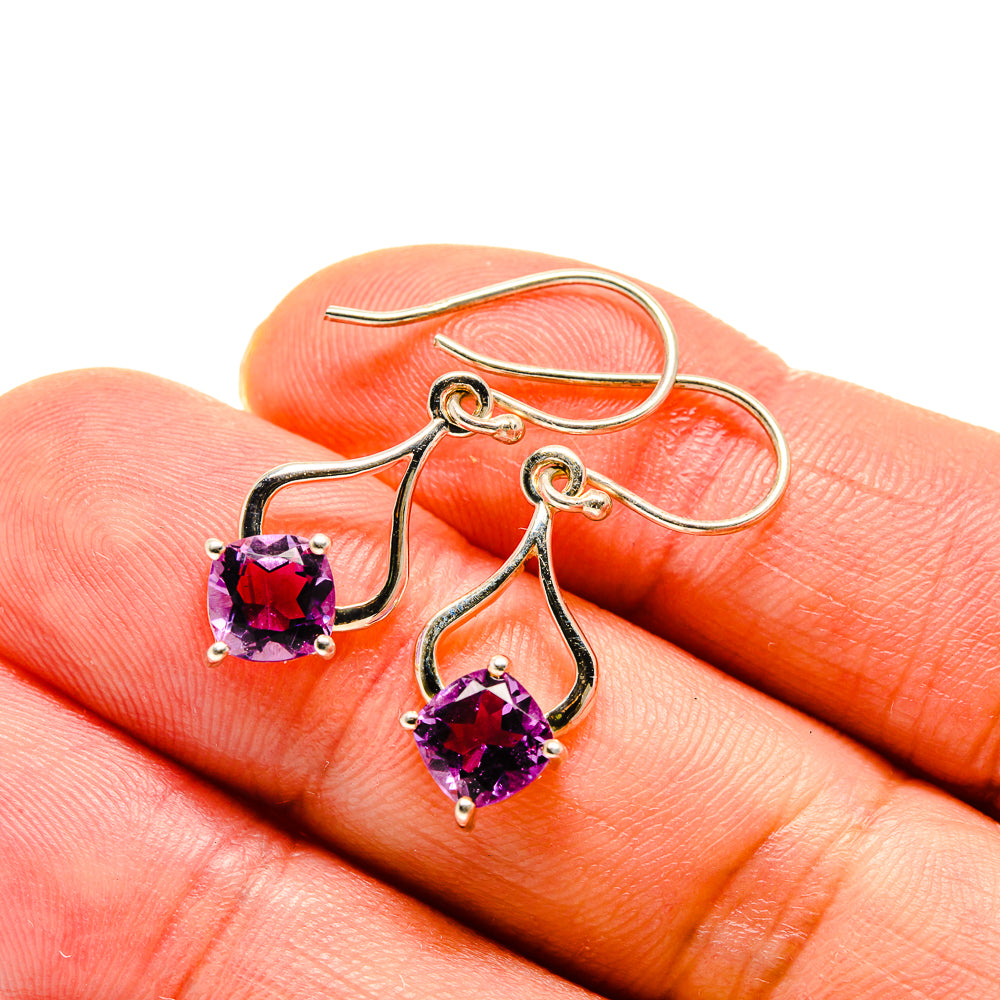 Amethyst Earrings handcrafted by Anasilvercos - EARR413198