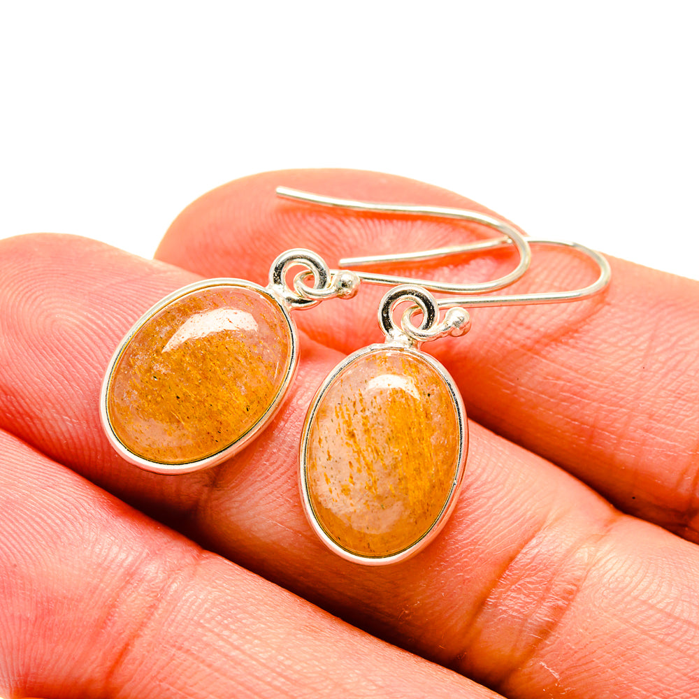 Rutilated Quartz Earrings handcrafted by Anasilvercos - EARR413207