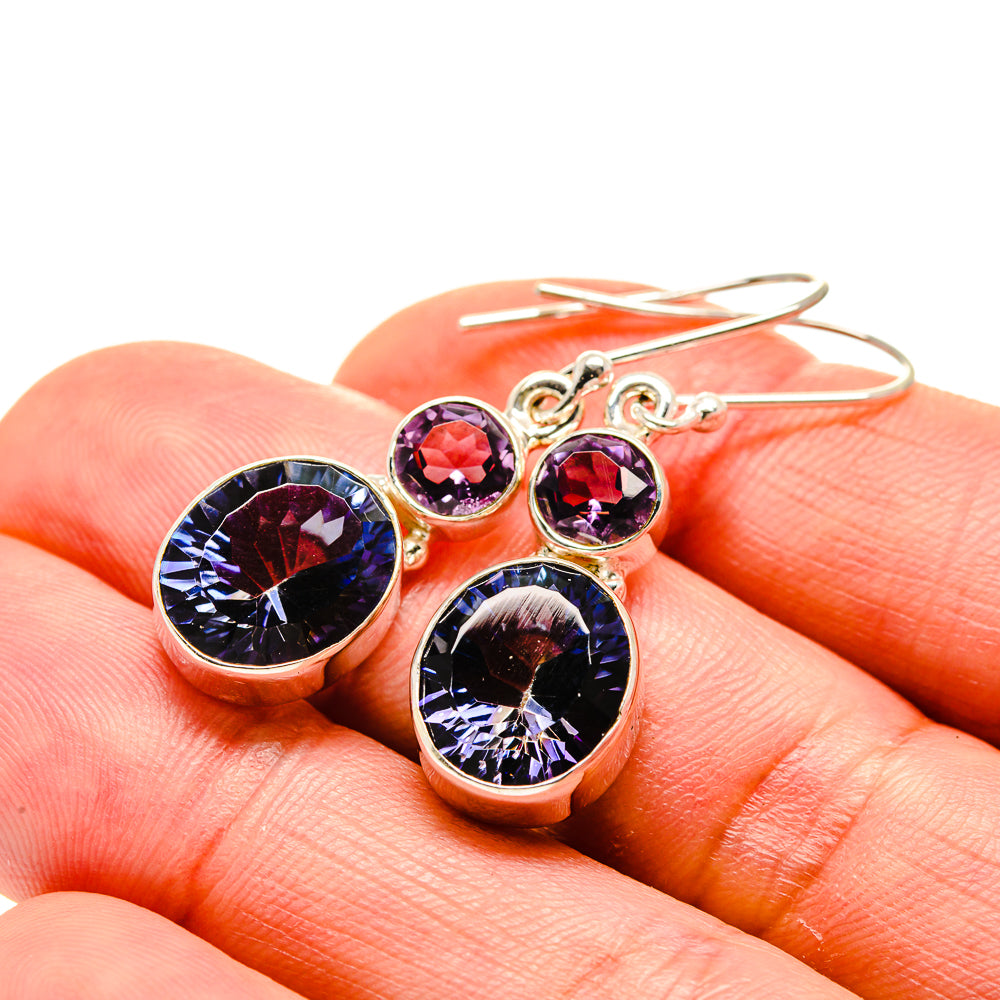 Blue Mystic Topaz Earrings handcrafted by Anasilvercos - EARR413213