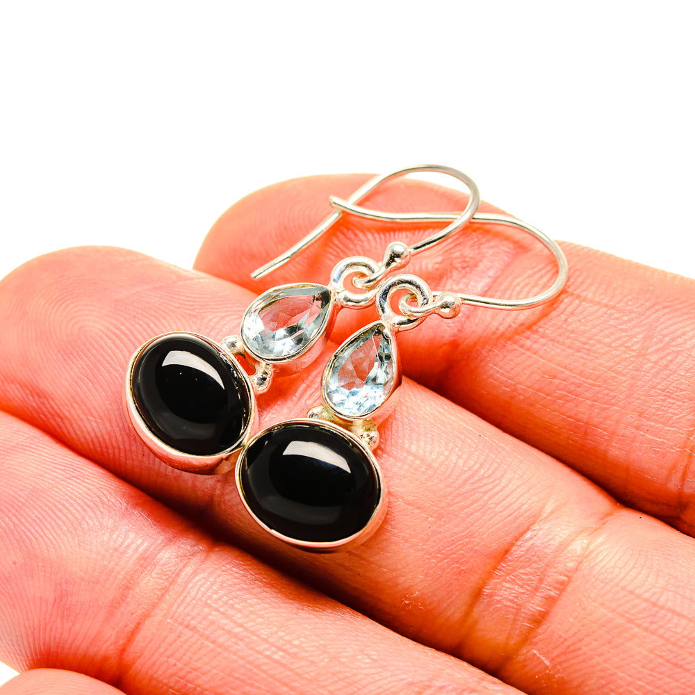 Black Onyx Earrings handcrafted by Anasilvercos - EARR413214
