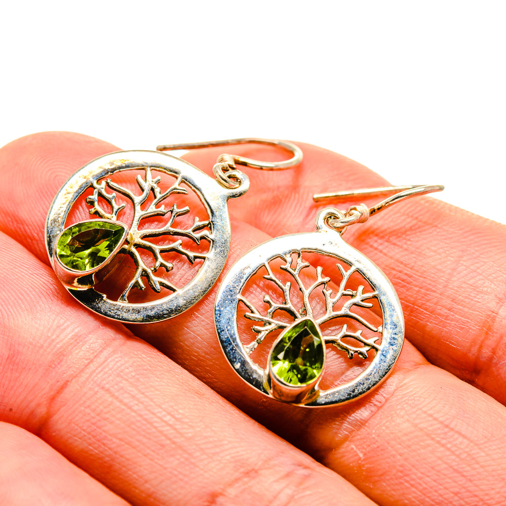 Peridot Earrings handcrafted by Anasilvercos - EARR413222