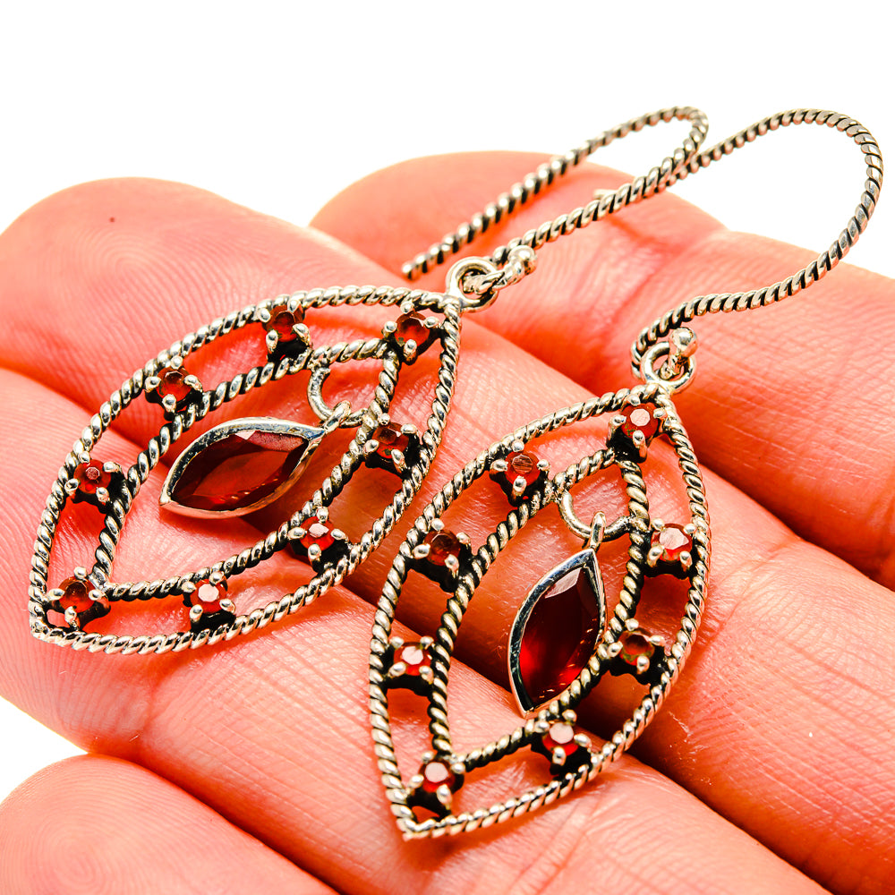 Garnet Earrings handcrafted by Anasilvercos - EARR413232