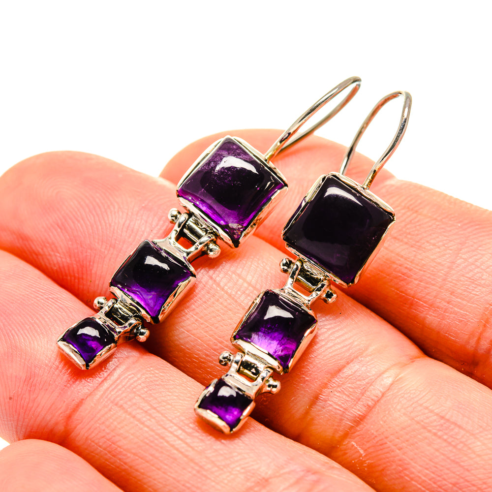 Amethyst Earrings handcrafted by Anasilvercos - EARR413238