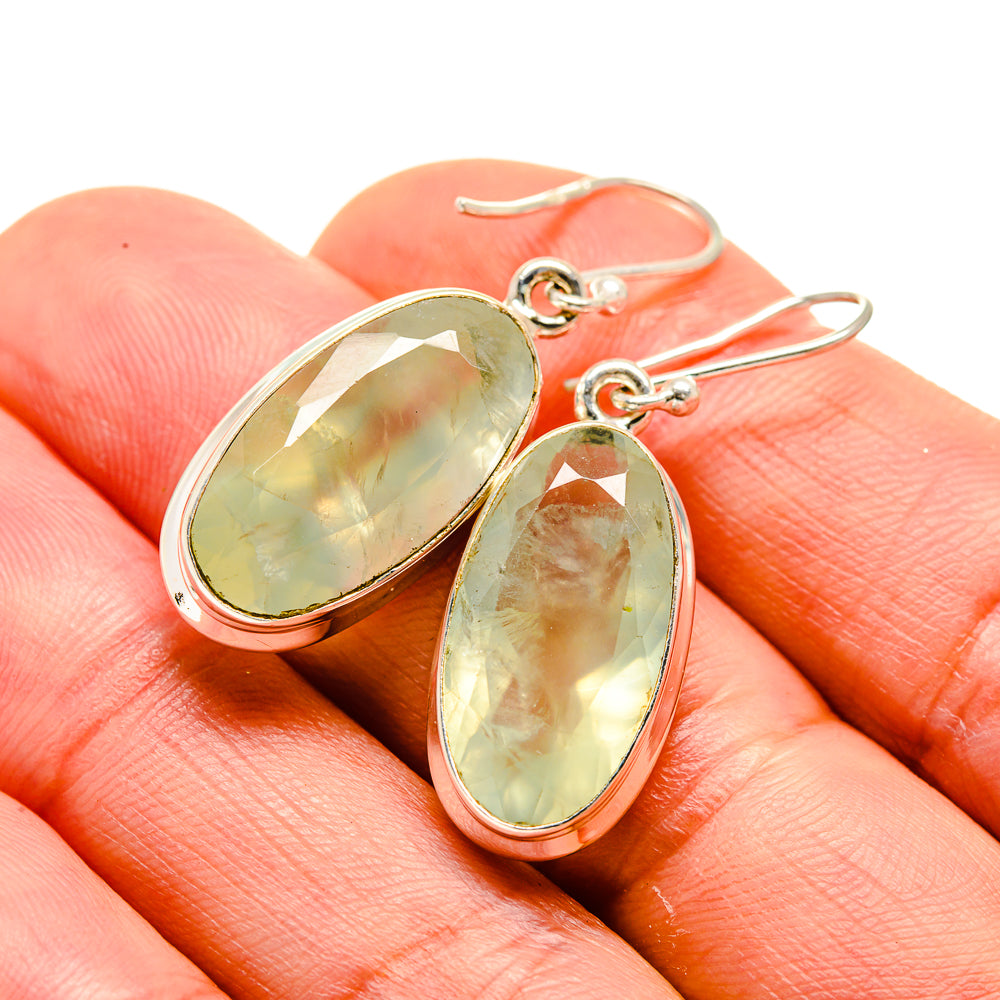 Prehnite Earrings handcrafted by Anasilvercos - EARR413239