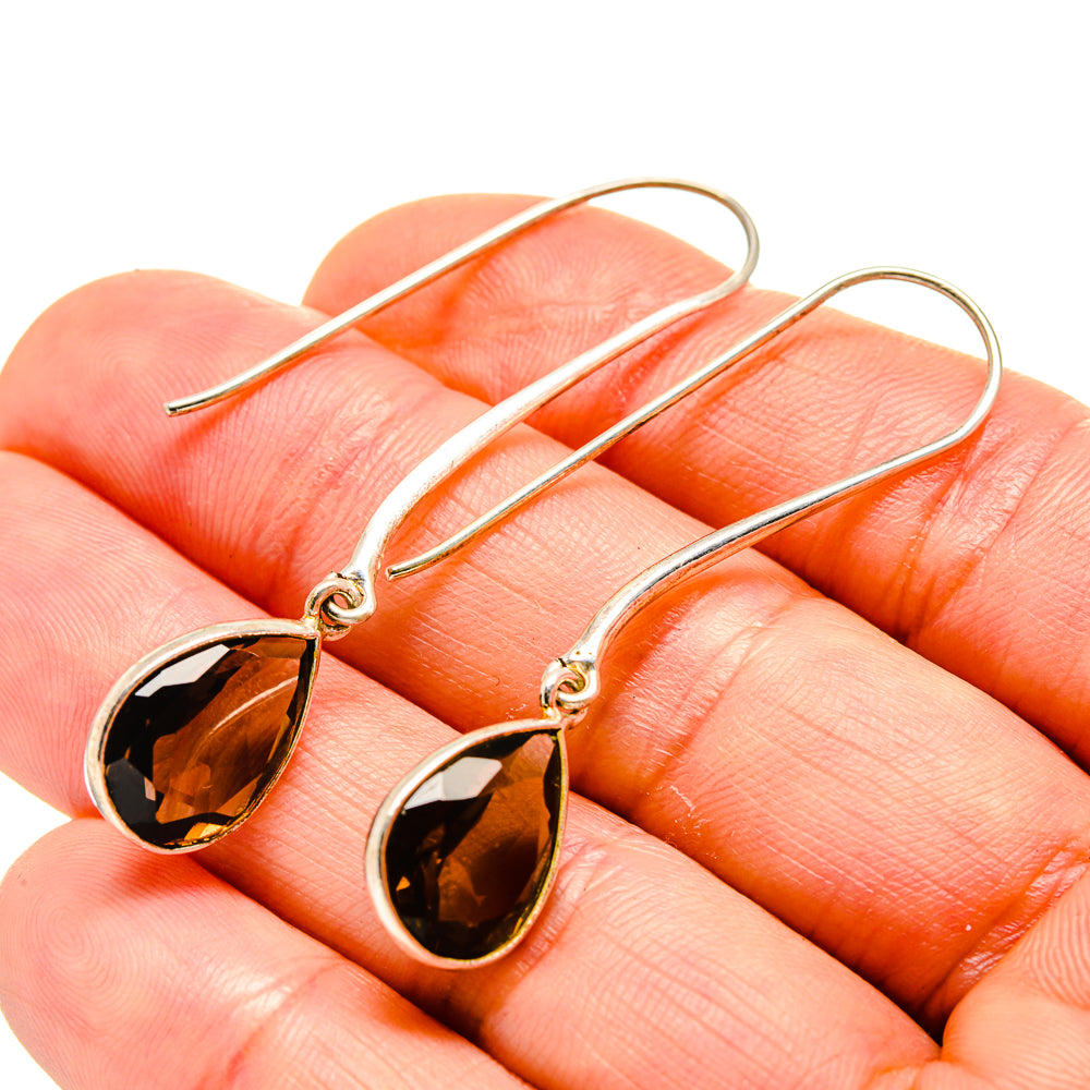 Smoky Quartz Earrings handcrafted by Anasilvercos - EARR413243