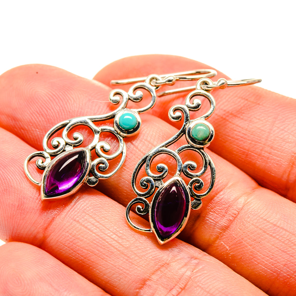 Amethyst Earrings handcrafted by Anasilvercos - EARR413244