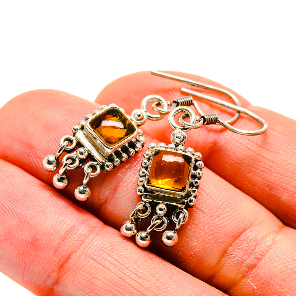 Citrine Earrings handcrafted by Anasilvercos - EARR413250