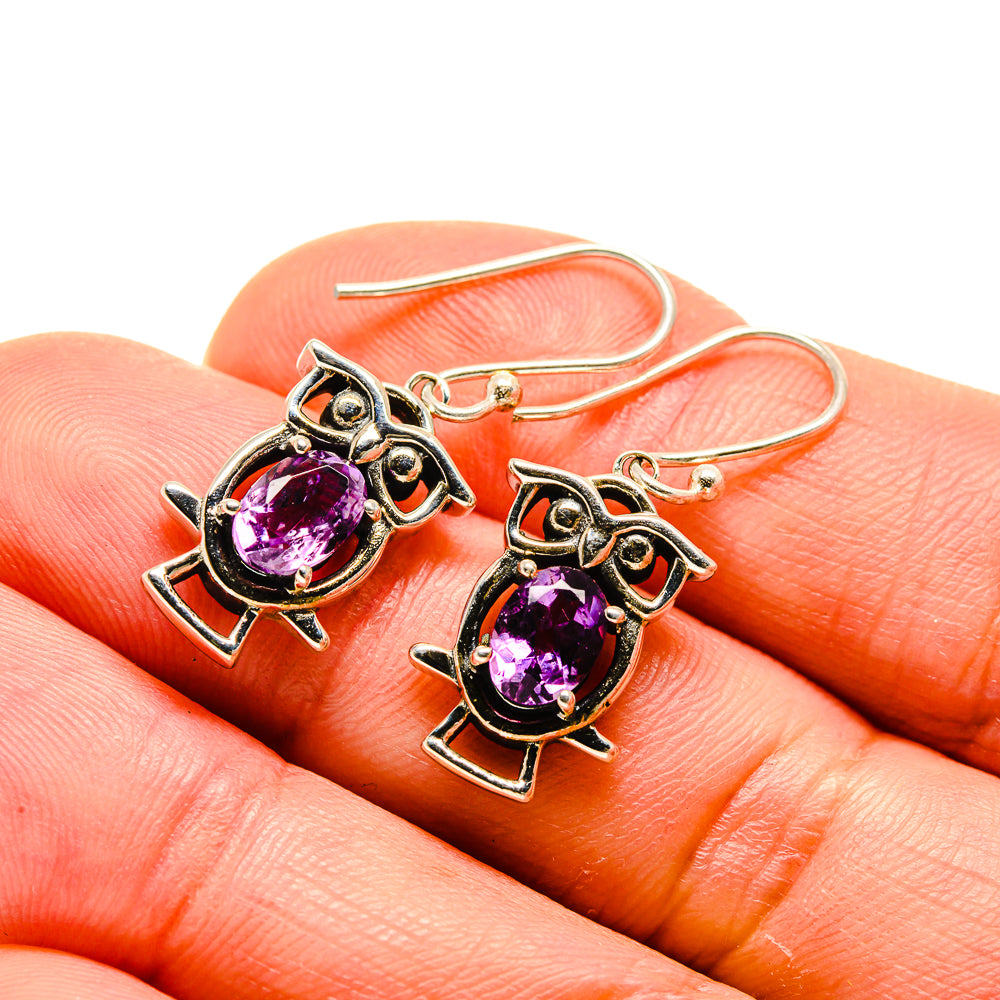 Amethyst Earrings handcrafted by Anasilvercos - EARR413256