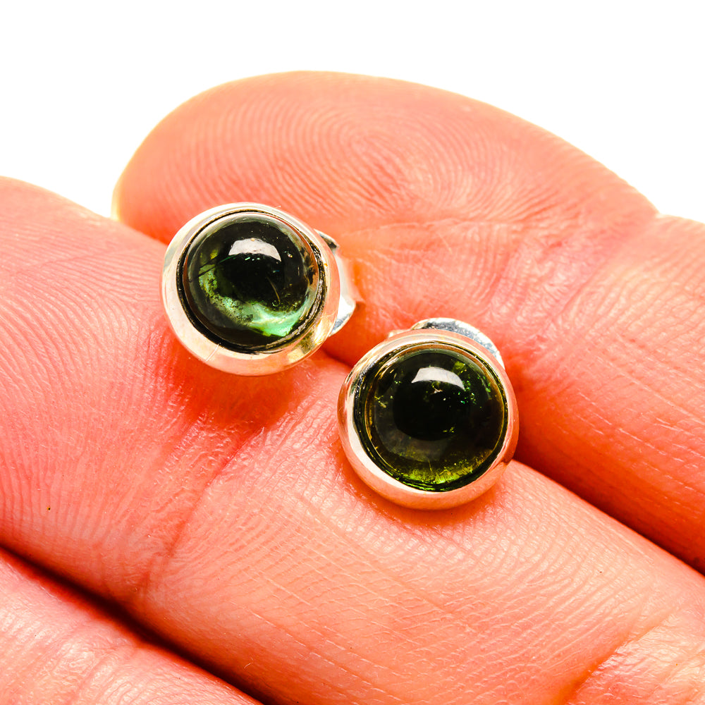 Green Tourmaline Earrings handcrafted by Anasilvercos - EARR413267