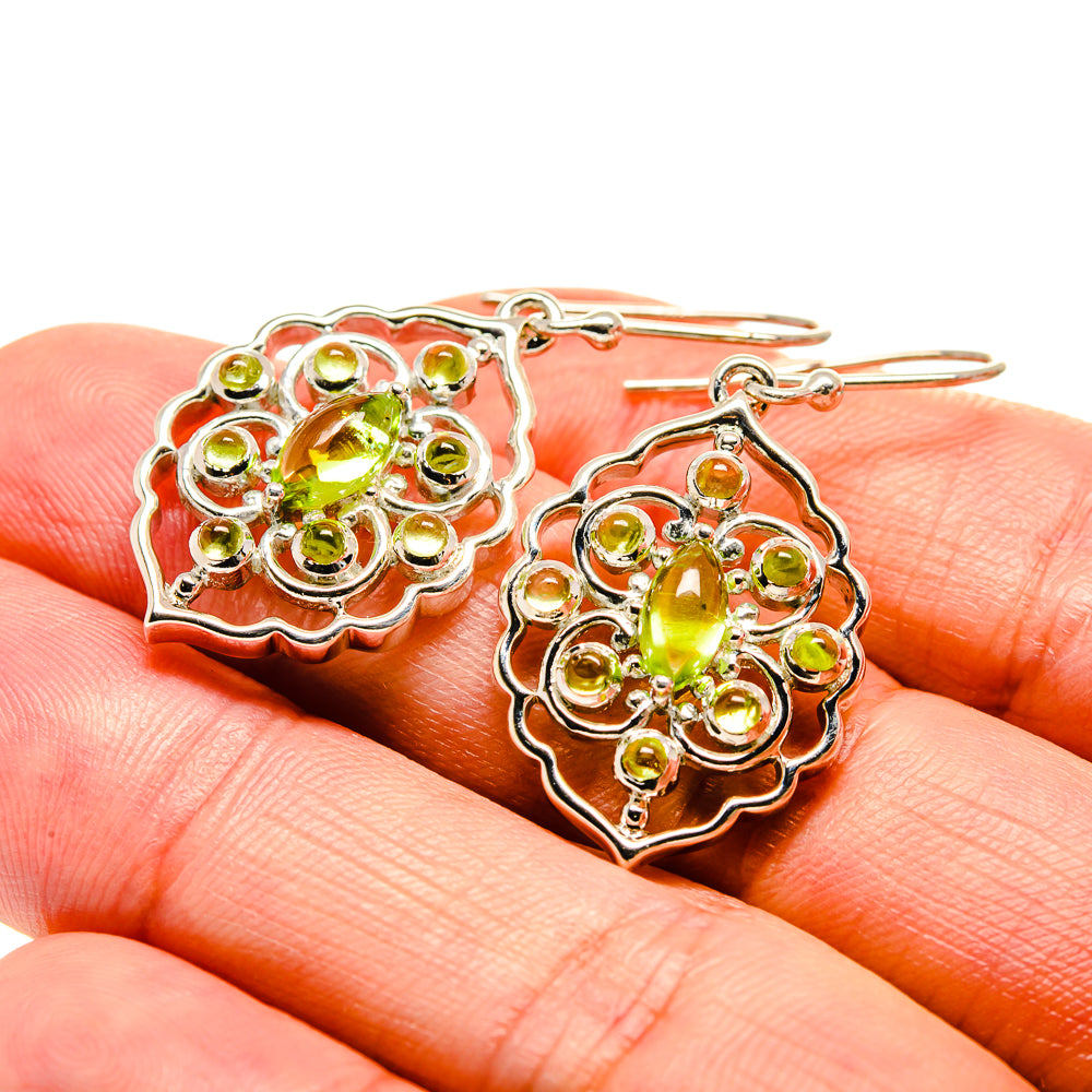 Peridot Earrings handcrafted by Anasilvercos - EARR413276