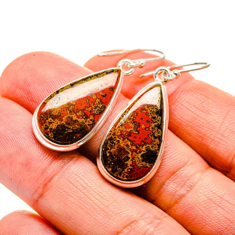 Moroccan Agate Earrings handcrafted by Anasilvercos - EARR413277