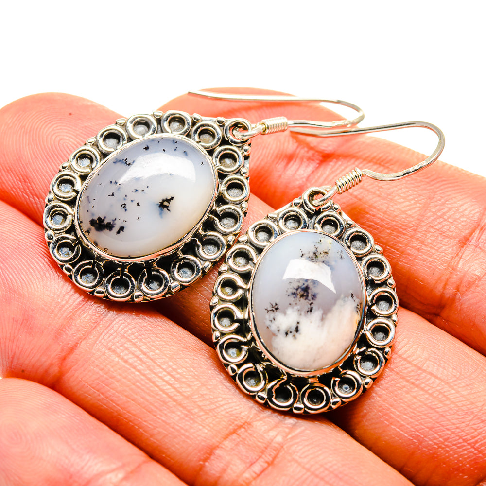 Dendritic Opal Earrings handcrafted by Anasilvercos - EARR413285
