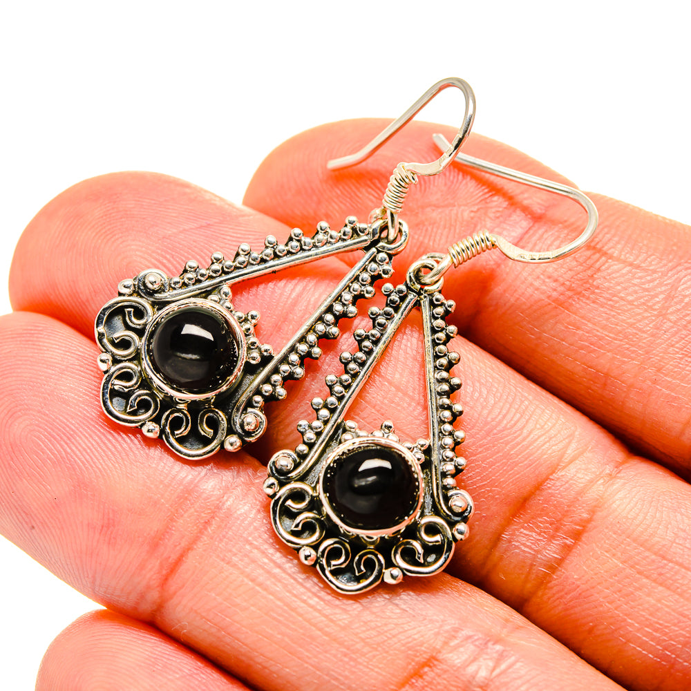 Black Onyx Earrings handcrafted by Anasilvercos - EARR413289