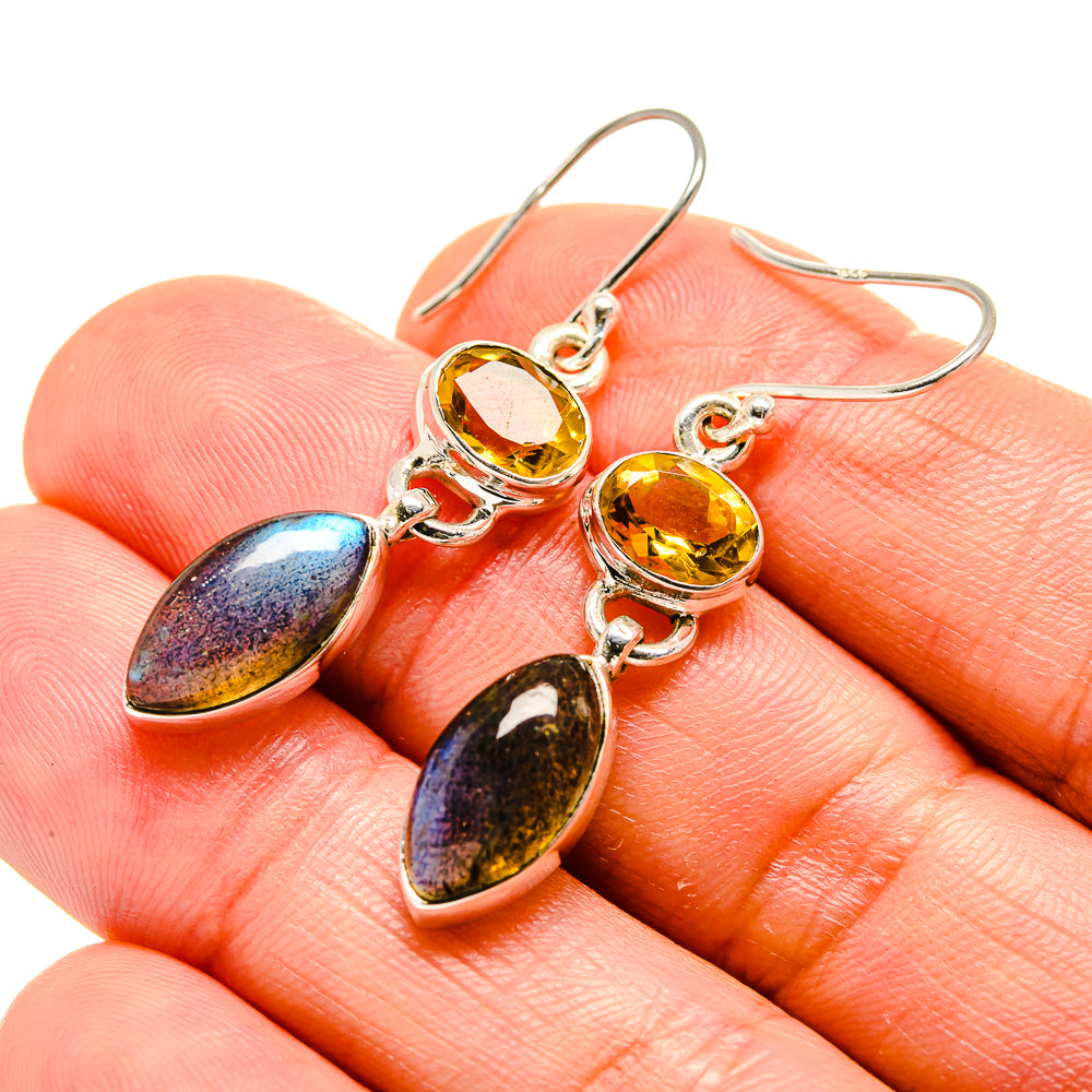 Labradorite Earrings handcrafted by Anasilvercos - EARR413296