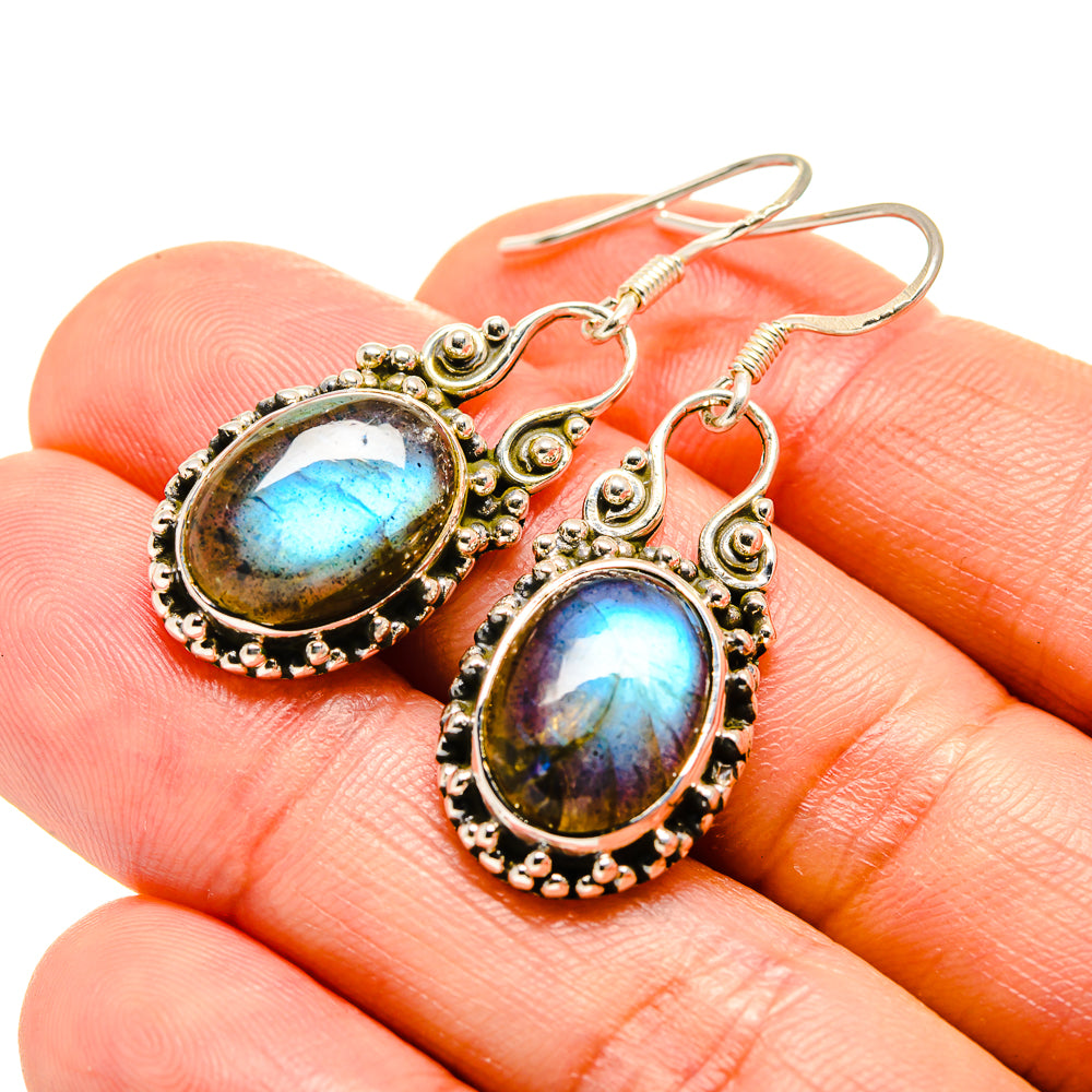 Labradorite Earrings handcrafted by Anasilvercos - EARR413307