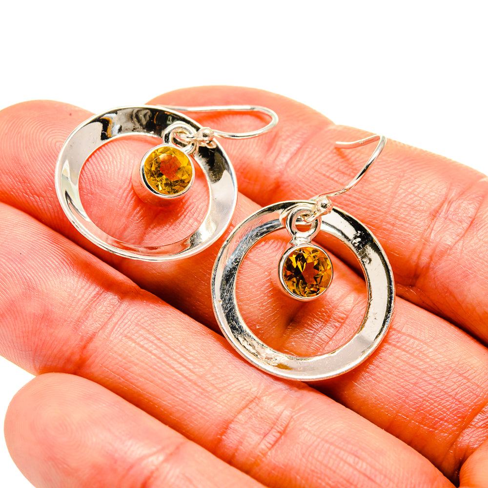 Citrine Earrings handcrafted by Anasilvercos - EARR413324
